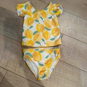 Toddler 2T Carters Just One You Lemon Print Two-Piece Swimwear Set